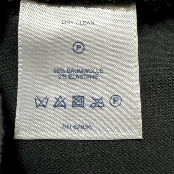 Lands End Velvet Black Petite Slim Bottom Side Slit Leg Zipper Pants Trousers 6P - Picture 10 of 11